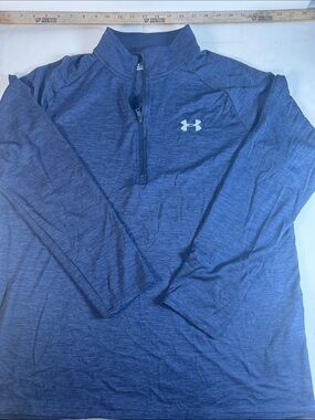 Under Armour Men’s Heather Navy 1/4 Zip Performance Pullover